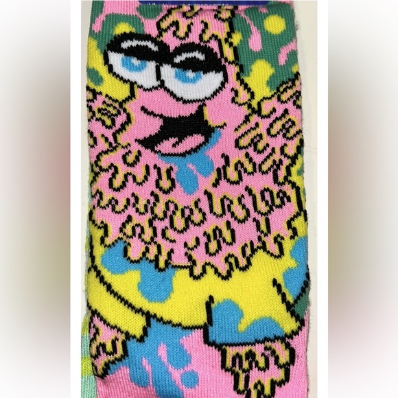 SpongeBob & Patrick Crew Socks 2 Pair Men's 6.5-12 Green Yellow Pink SquarePants - Picture 9 of 11